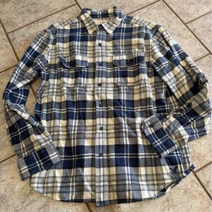 American Eagle Heritage Flannel Button Up Shirt Men’s Large
